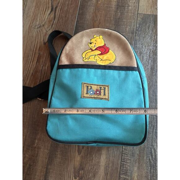 Vintage Small Winnie The Pooh School Backpack Teal 90's Classic - Picture 6 of 7